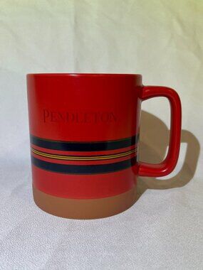 PENDLETON National Parks 18oz Stoneware Coffee Red Mug stripes